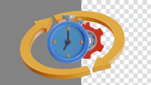 3D Animation of Efficiency Habits for Peak Performance | Alpha Channel