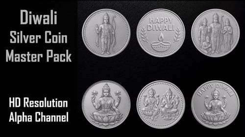 Diwali Silver Coin Master Pack – Lakshmi, Ganesh, Ram & Celebration Animations