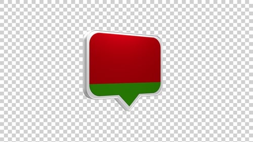 Animated 3D Speech Bubble Icon Loop