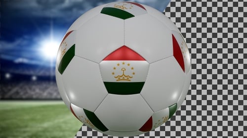 Football spinning ball Tajikistan | UHD | 60fps