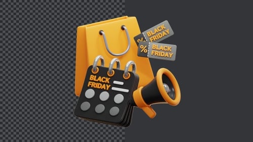 Black Friday Sale Marketing Elements Animation