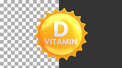 3D Animation of Vitamin D Sunshine Health | Alpha Channel