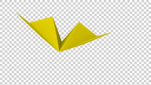 Floating Paper Airplane Yellow