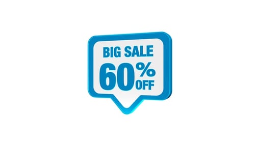 Insignia de descuento Big Sale con 60 por ciento de descuento