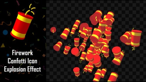 Falling 3D Firecrackers Animation for Celebrations
