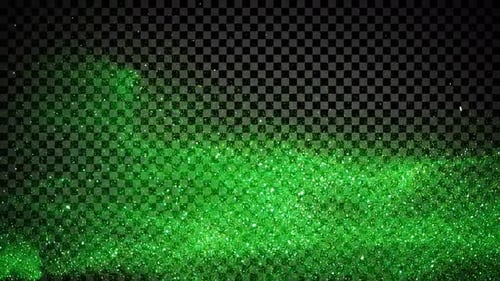 Sparkling Green Glitter Dust Transition