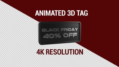 Black Friday Offer Tag Alpha loop animation