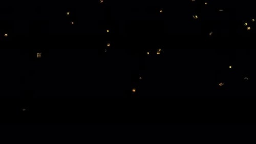 Golden Confetti Particles Falling Celebration Animation