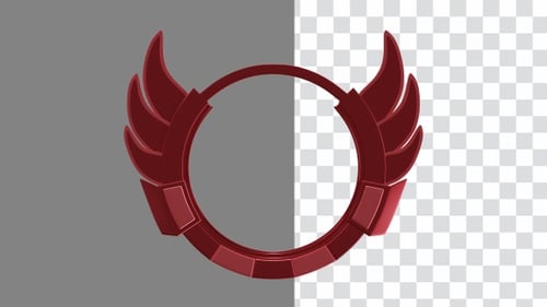 3D Animation of Stunning Red Level Frame Perspective | Alpha Channel