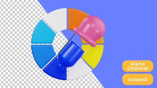 3D Animated Color Picker | Design and Development | Alpha Channel