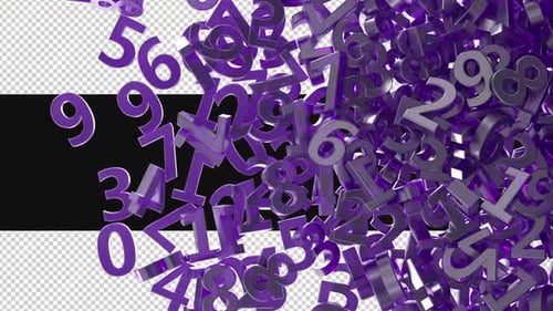 Purple Metallic 3D Numbers Transition