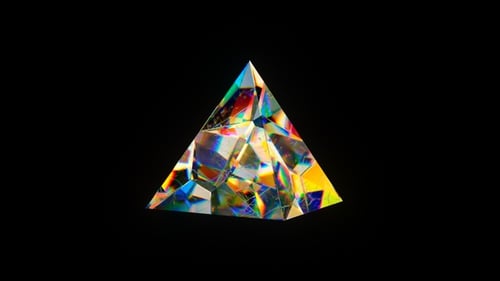 Iridescent 3D Pyramid Loop