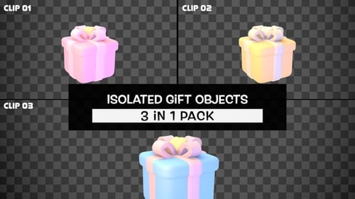 Isolated Gift Objects Pack