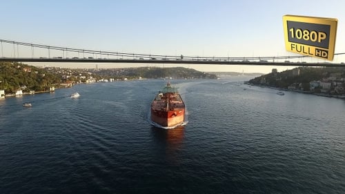 Cargo Ship In Bosphorus 4