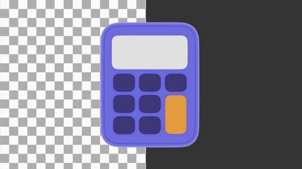 3D Animated Calculator | Alpha Channel, Elements Motion Graphics ft ...