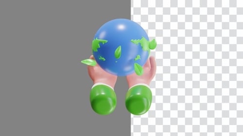 3D Animation of Environmentalism in Hand Nurturing the Planet Through Everyday Actions | Alpha Chann