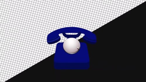 2D Animated Telephone | Alpha Channel