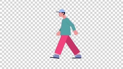 Boy Walking Loop Transparent