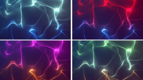 Dynamic Abstract Flowing Lines Particle Background Loop