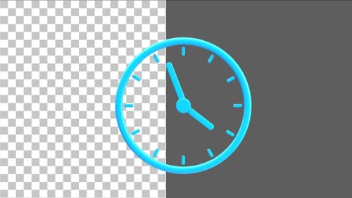 3D Clock Time Lapse | Alpha Channel