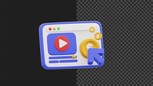 Animated 3D Browser Video Player and Earning Money