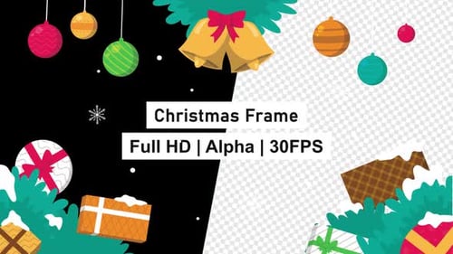 Weihnachts-Winterrahmen mit Alpha