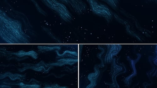 Dark Blue Fluid Waves Abstract Background Loop