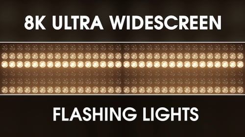 Rhythmic Flashing Grid of Warm White Stage Lights