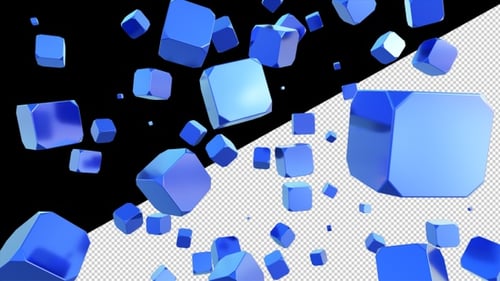 Cube Transparent Background Loop
