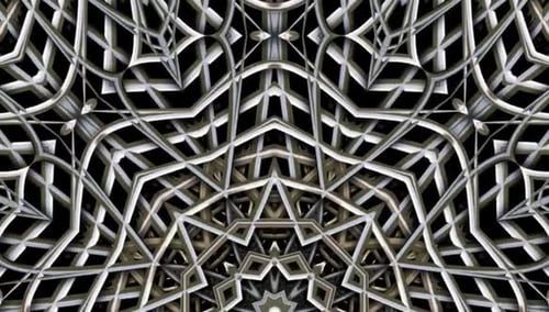 Elegant Decorative Kaleidoscopic Motion Loop Background