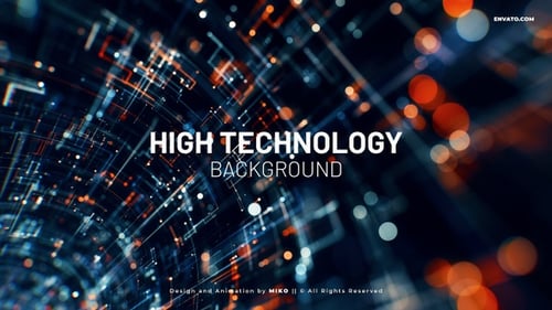 Futuristic Digital Network Loop Background