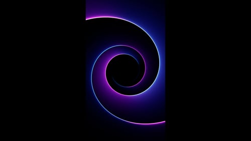 Vertical video purple and blue simple spiral tunnel background animation