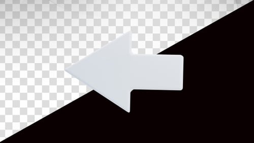 3D-Animation mit linkem Pfeilsymbol