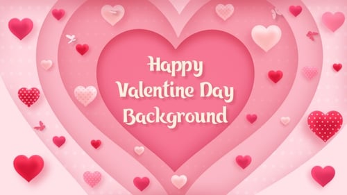 Animated Pink Hearts Tunnel Background for Romantic Celebrations