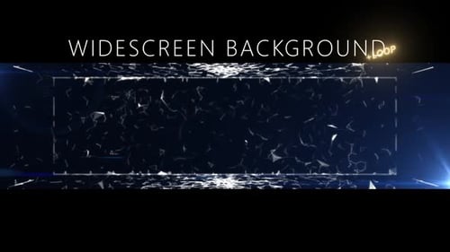Widescreen-Hintergrund mit defokussierten Partikeln im Würfelformat