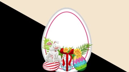 Easter With Easter Bunny Painted Eggs Animation 1080p