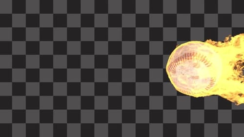 Fire Baseball Ball Alpha