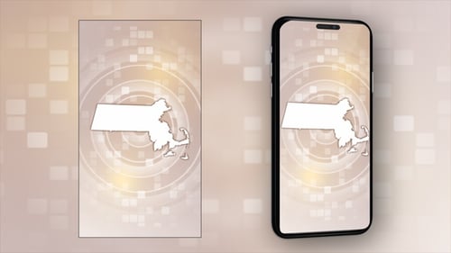Massachusetts State Animated Map - Vertical Video