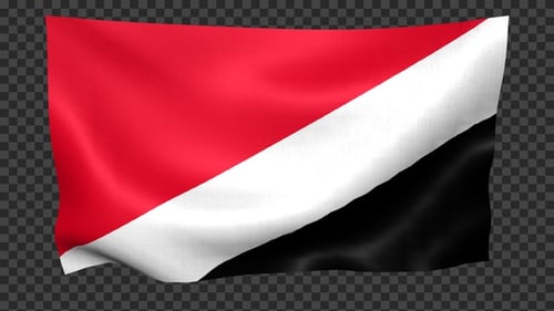 Principality of Sealand Flag Waving Alpha Channel