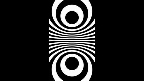 Vertical video abstract black and white moving circles optical illusion