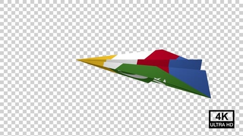 Flagge des Papierflugzeugs der Komoren V2
