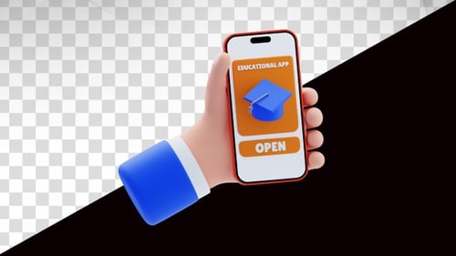 3D Animation of Educational App on Smartphone