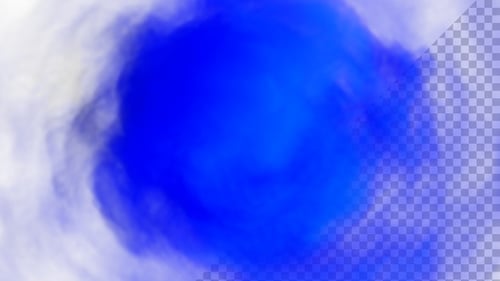 Abstract Blue Fluid Smoke Reveal Transition