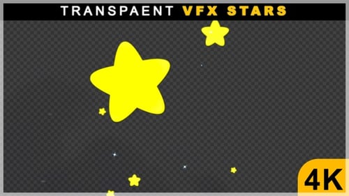 Decorative Star and Sparkle Element Animation