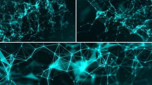 Abstract Geometric Plexus Network Connection Data Background Loop