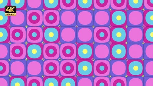 Vibrant Abstract Geometric Shapes Looping Background