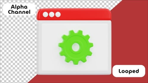 3D Animation of Website Optimization Process | Alpha Channel