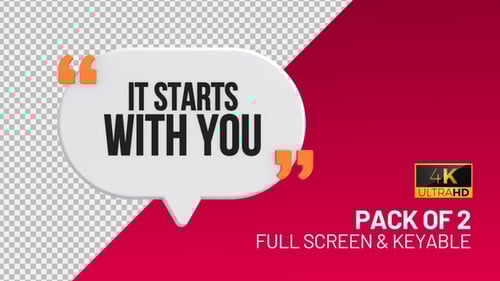 It Starts With You Speech Bubbles