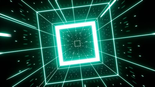 Cyber Square Grid Tunnel Vj Loop