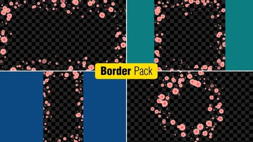 Blumen-Bordürenpaket V8